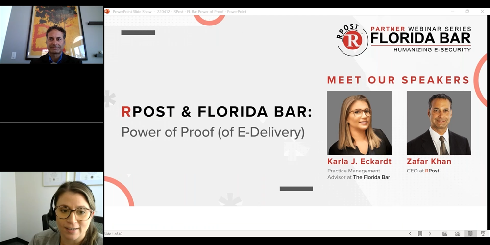 Florida Bar: Power of Proof (of E-Delivery)